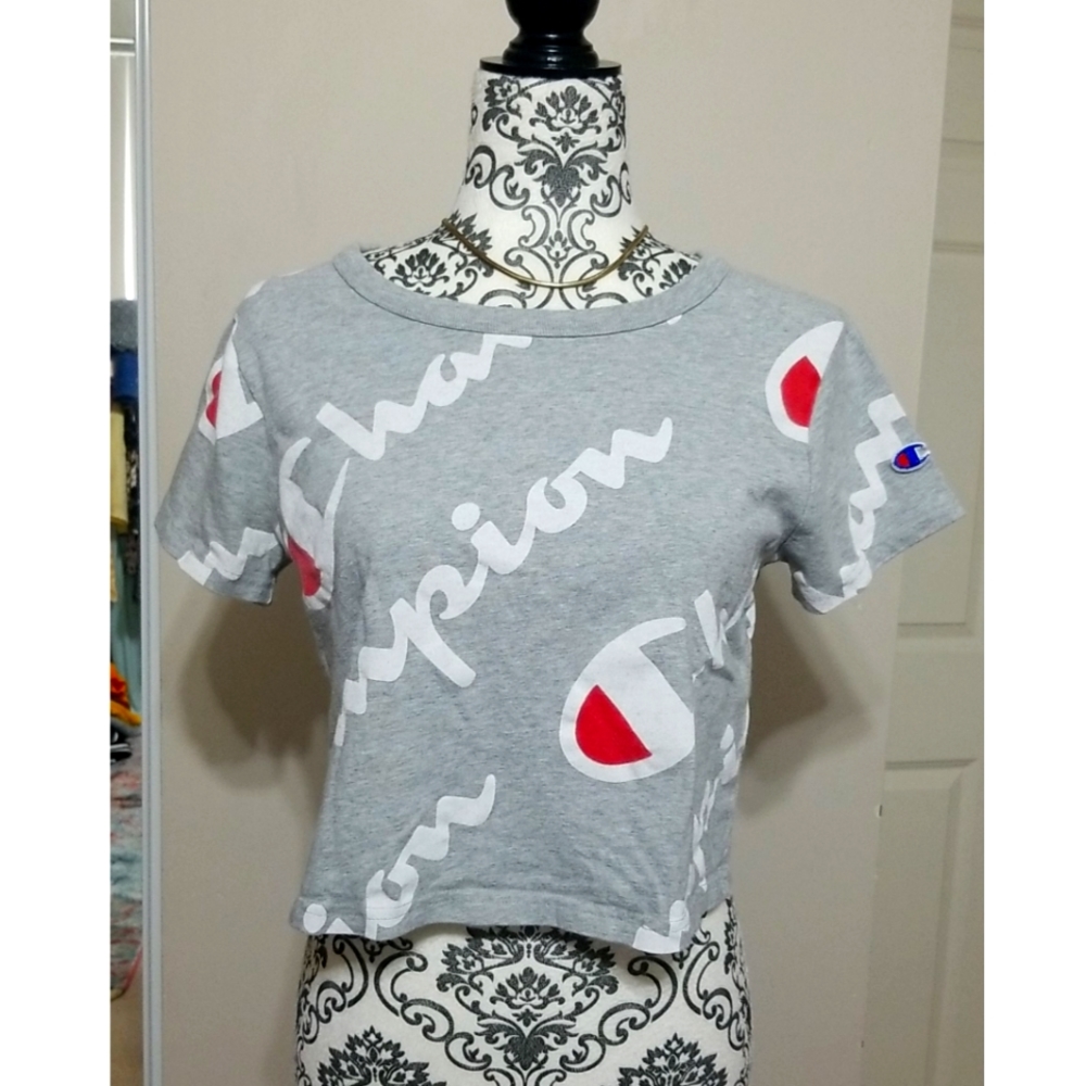 grey, crop top, size Small